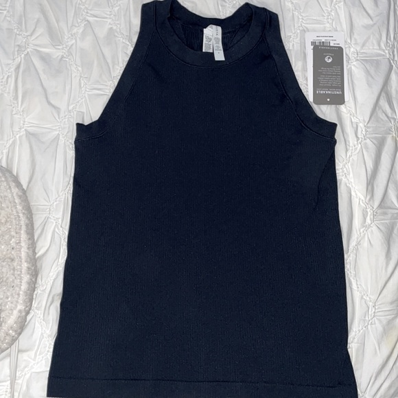 Athleta Renew Racerback Tank New Size M Navy - Picture 4 of 7